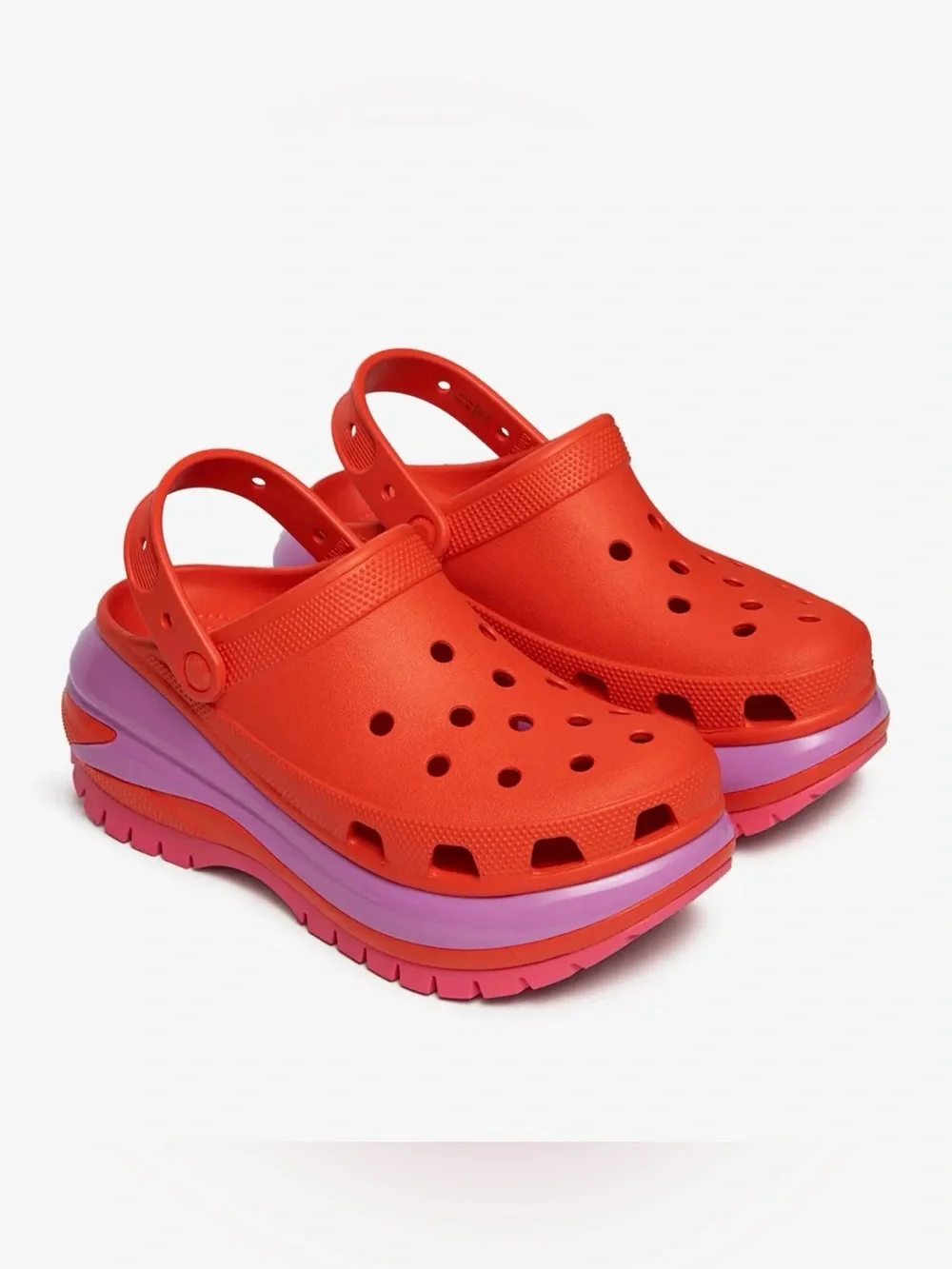 Mega Crush Platform Crocs Orange Pink Women’s 8 / Men’s 6